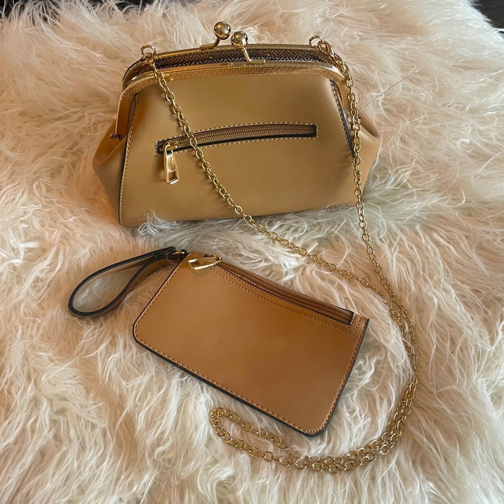 two pieces purse and clutch set